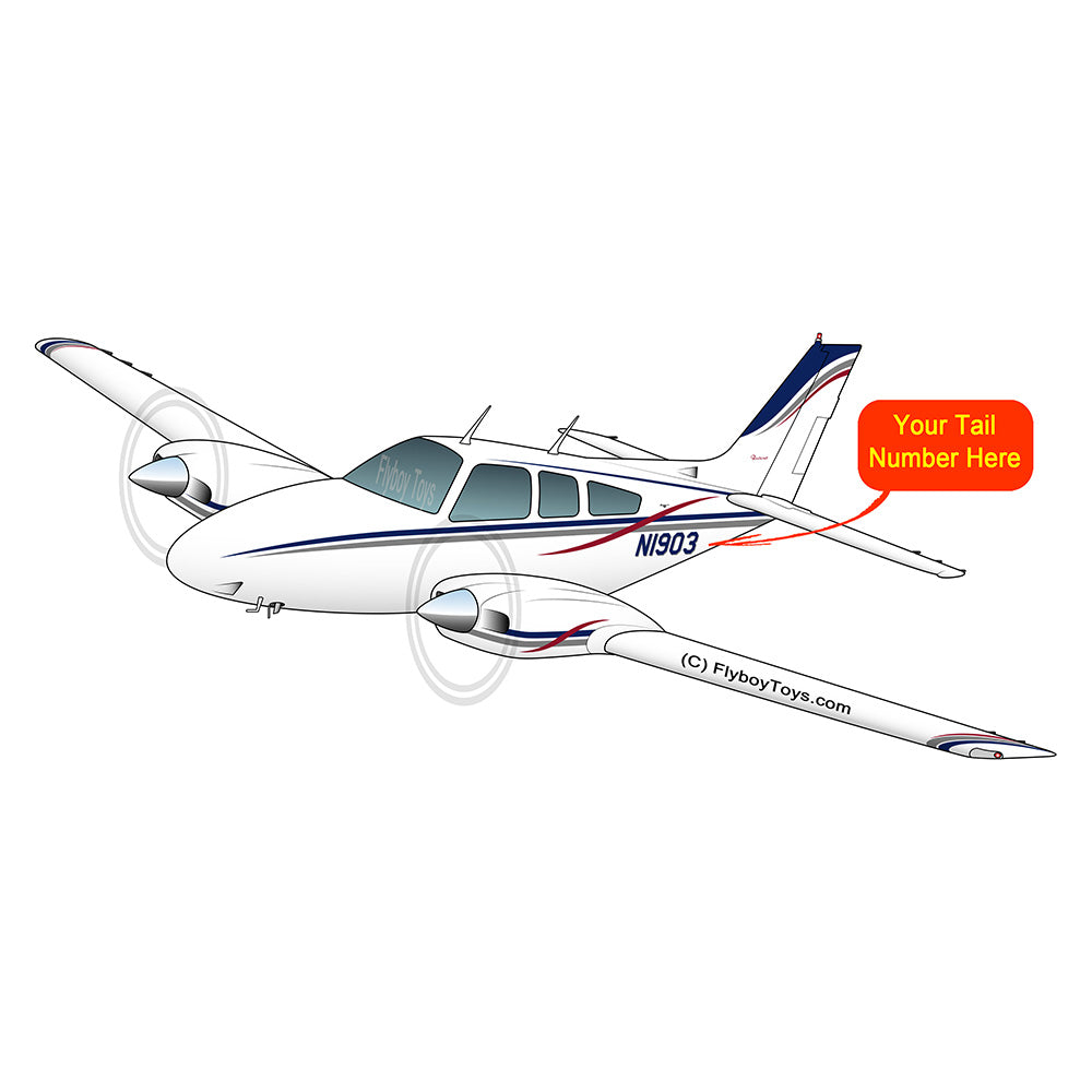 Beechcraft Baron 95-55 Blue Maroon