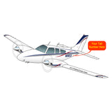 Beechcraft Baron 95-55 Blue Maroon