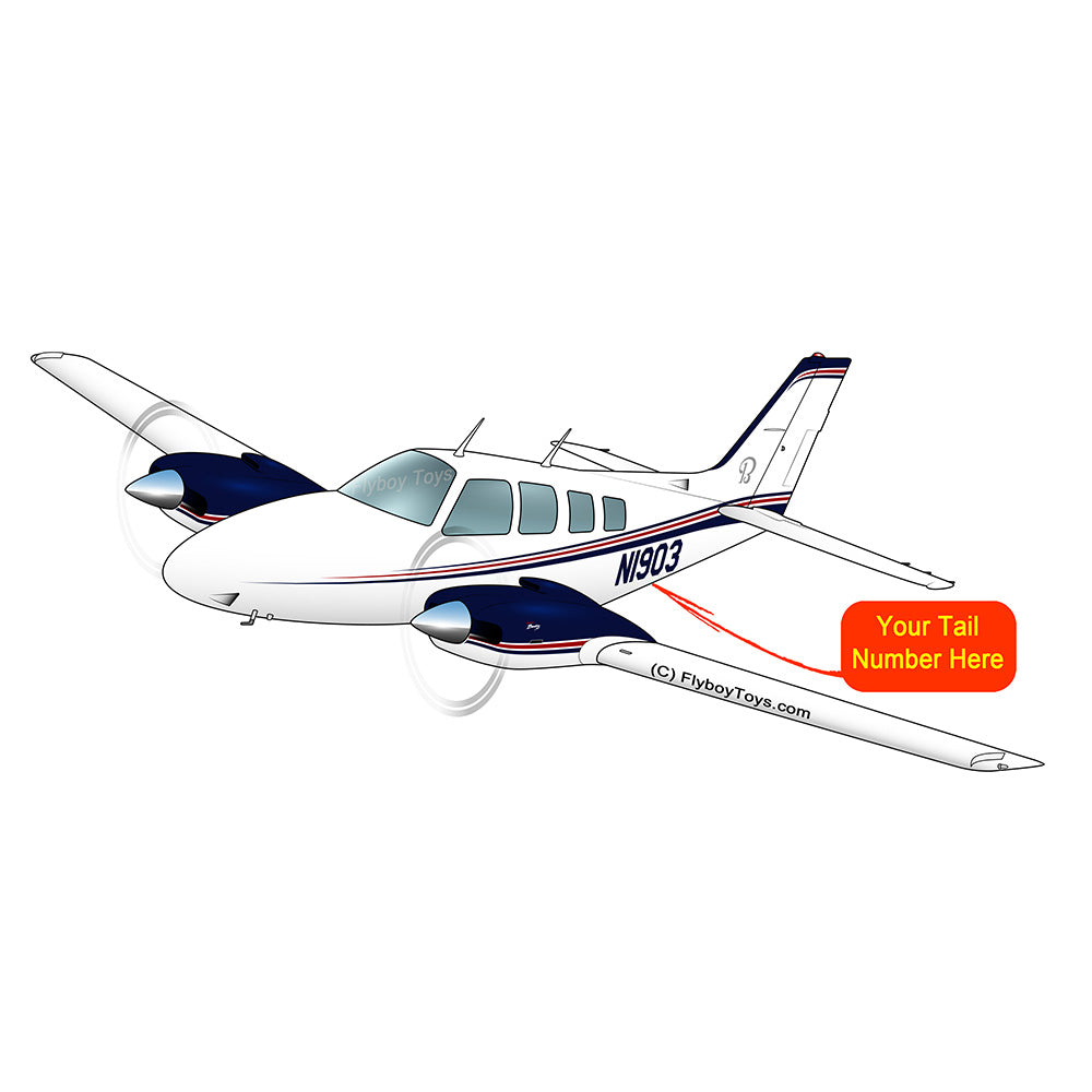 Beechcraft Baron Beech 58 Blue Red