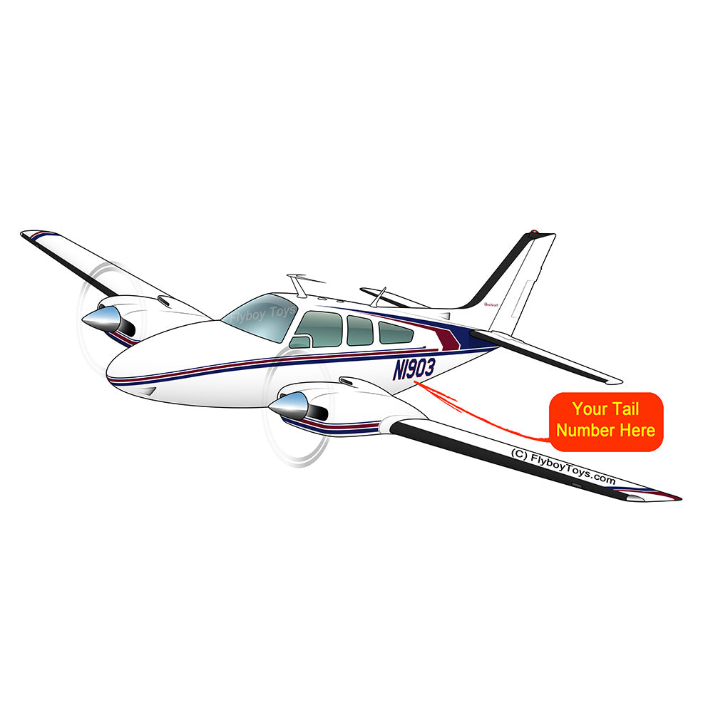 Beechcraft Bonanza Baron 95-55 Blue Red