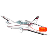 Beechcraft Baron Beech 58 Maroon Silver