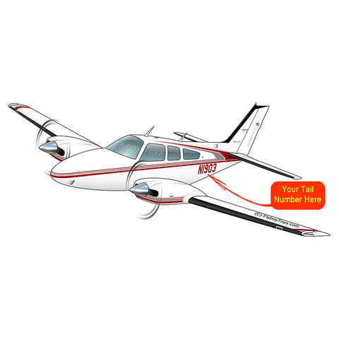 Airplane Design (Red/Silver) - AIR25521I-RS1