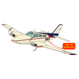 Beechcraft Baron Beige/Red/Blue