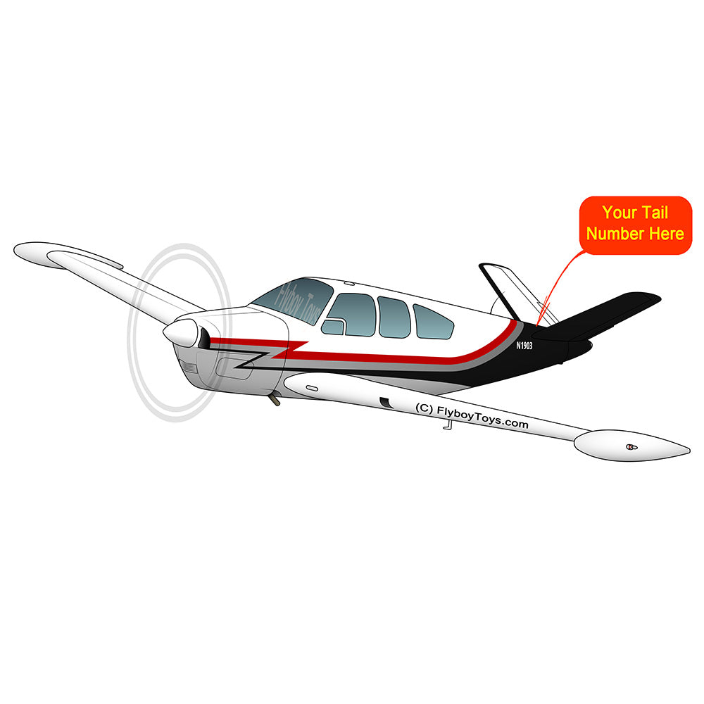 Airplane Design (Red/Silver/Black) - AIR2552FE35-RSB1