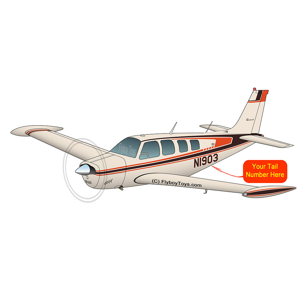 Beechcraft Bonanza A36 Orange Black