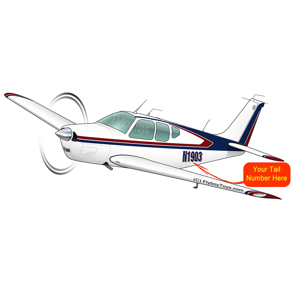 Beechcraft Bonanza A33 Blue Burgundy