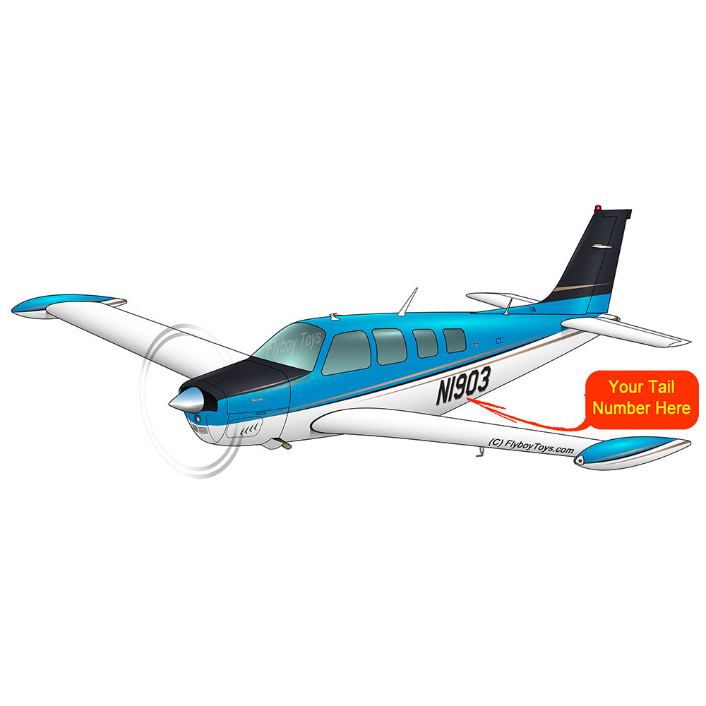 Beechcraft Bonanza A36 Blue Black 2