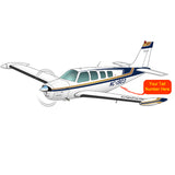 Beechcraft Bonanza A36 Blue Gold