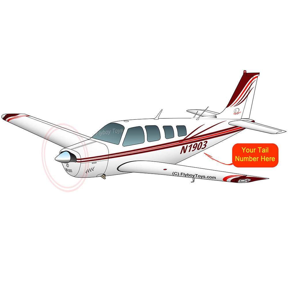 Beechcraft Bonanza A36 Burgundy Red