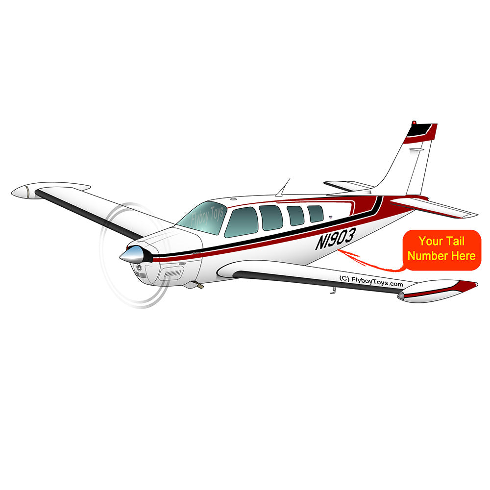 Beechcraft Bonanza A36 Blue Red