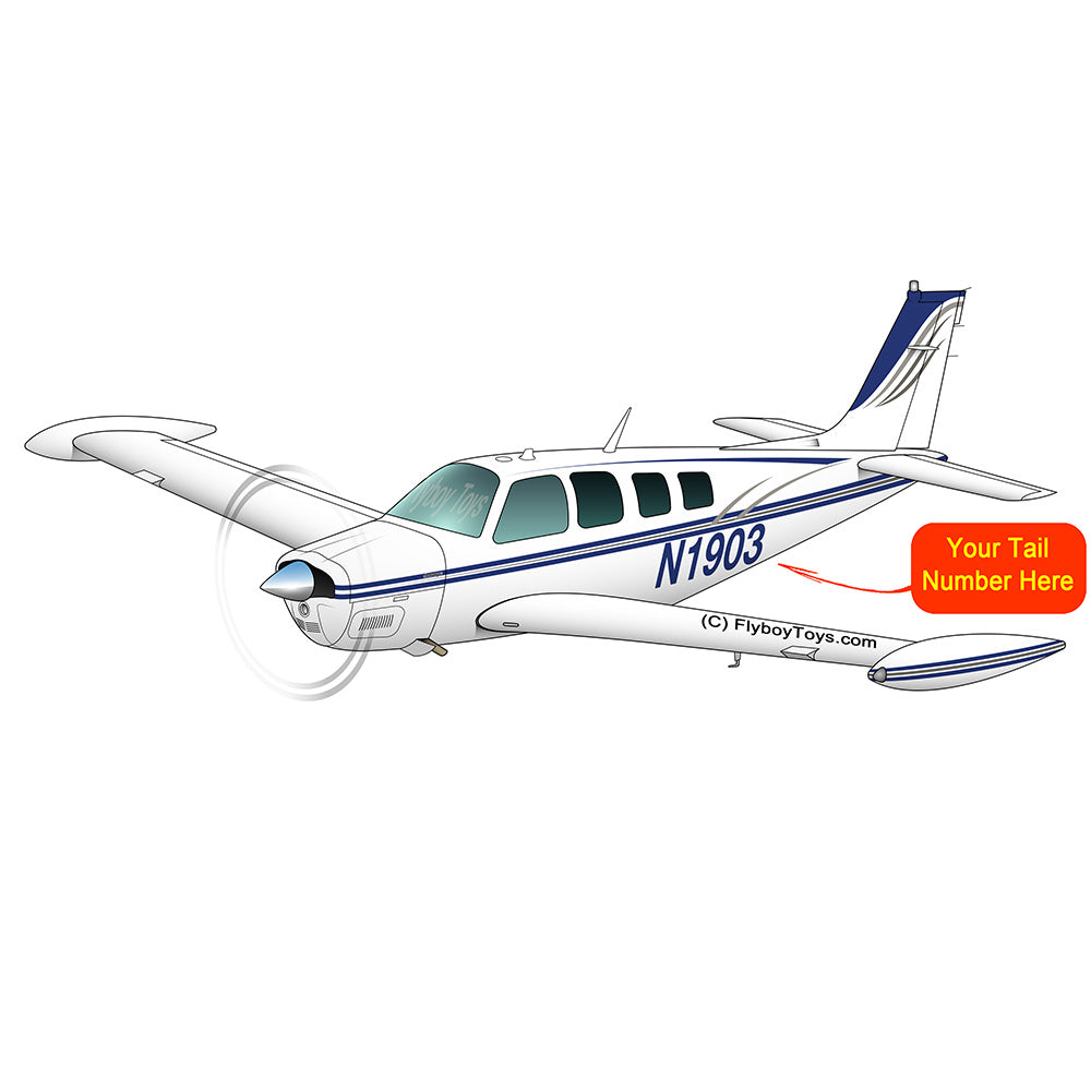 Beechcraft Bonanza A36 Blue Silver