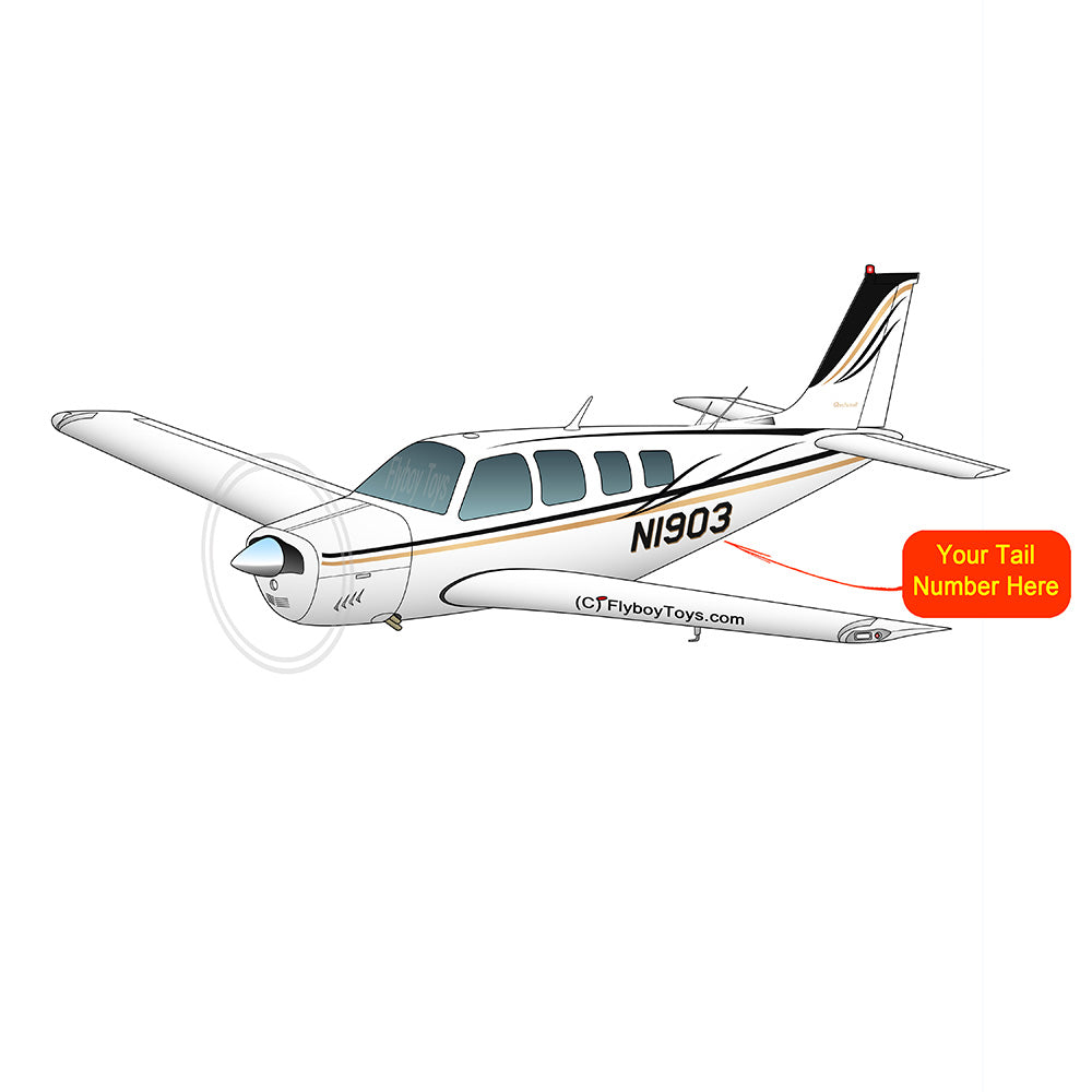 Beechcraft Bonanza A36 Black Yellow