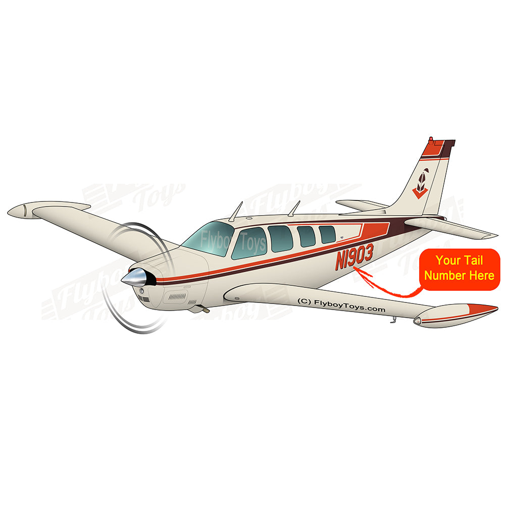 Airplane Design (Cream/Maroon/Red) - AIR2552FEA36-CMR1
