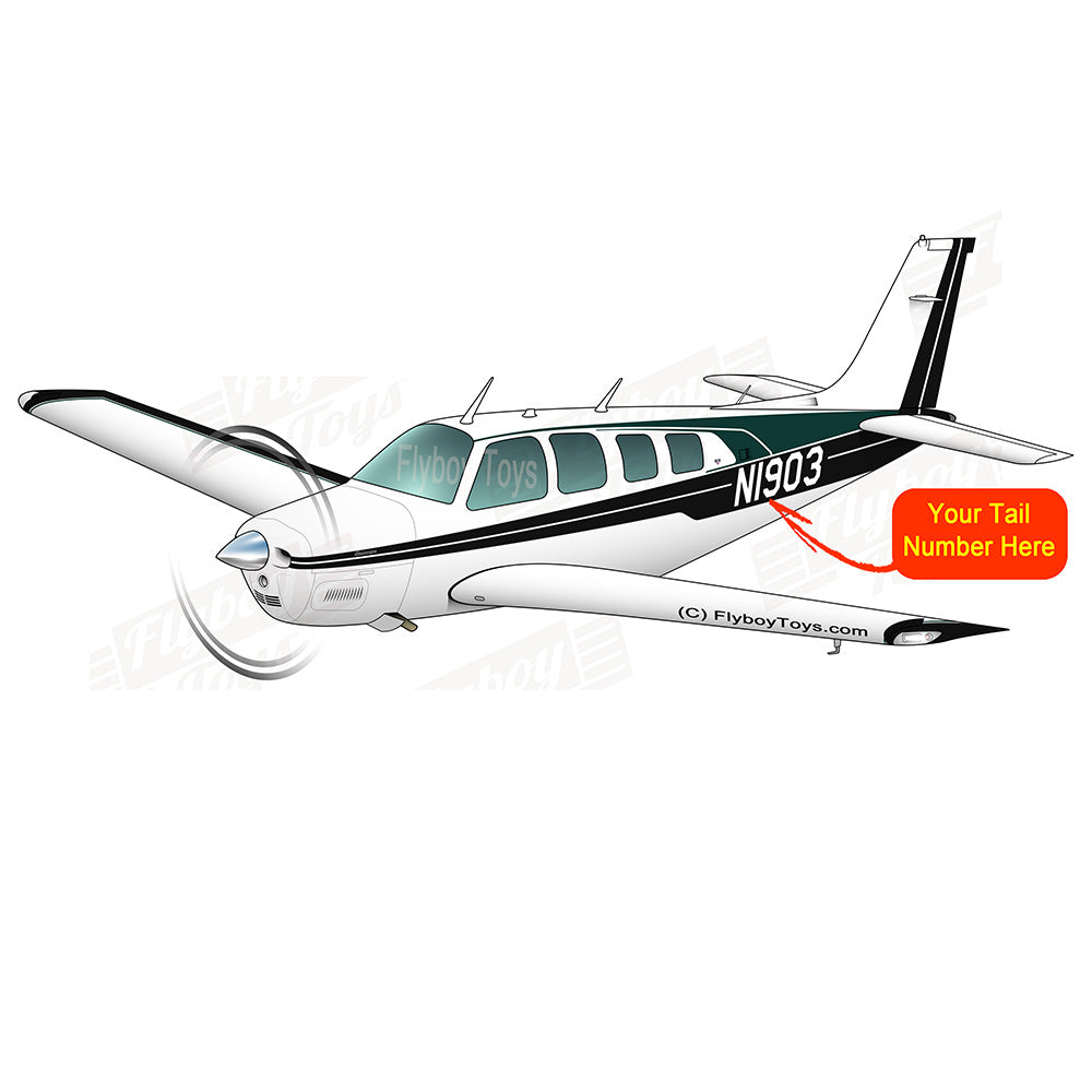 Beechcraft Bonanza A36 Green Black