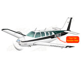 Beechcraft Bonanza A36 Green Black
