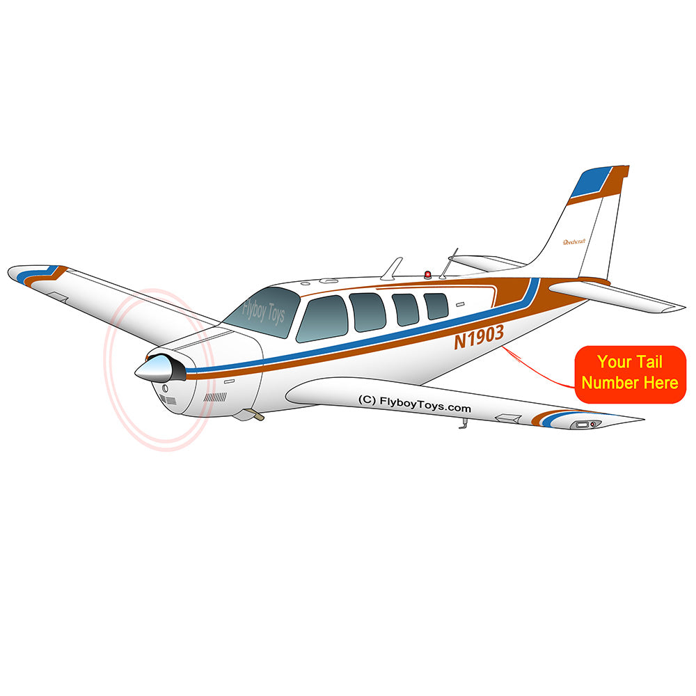 Beechcraft Bonanza A36 Orange Blue