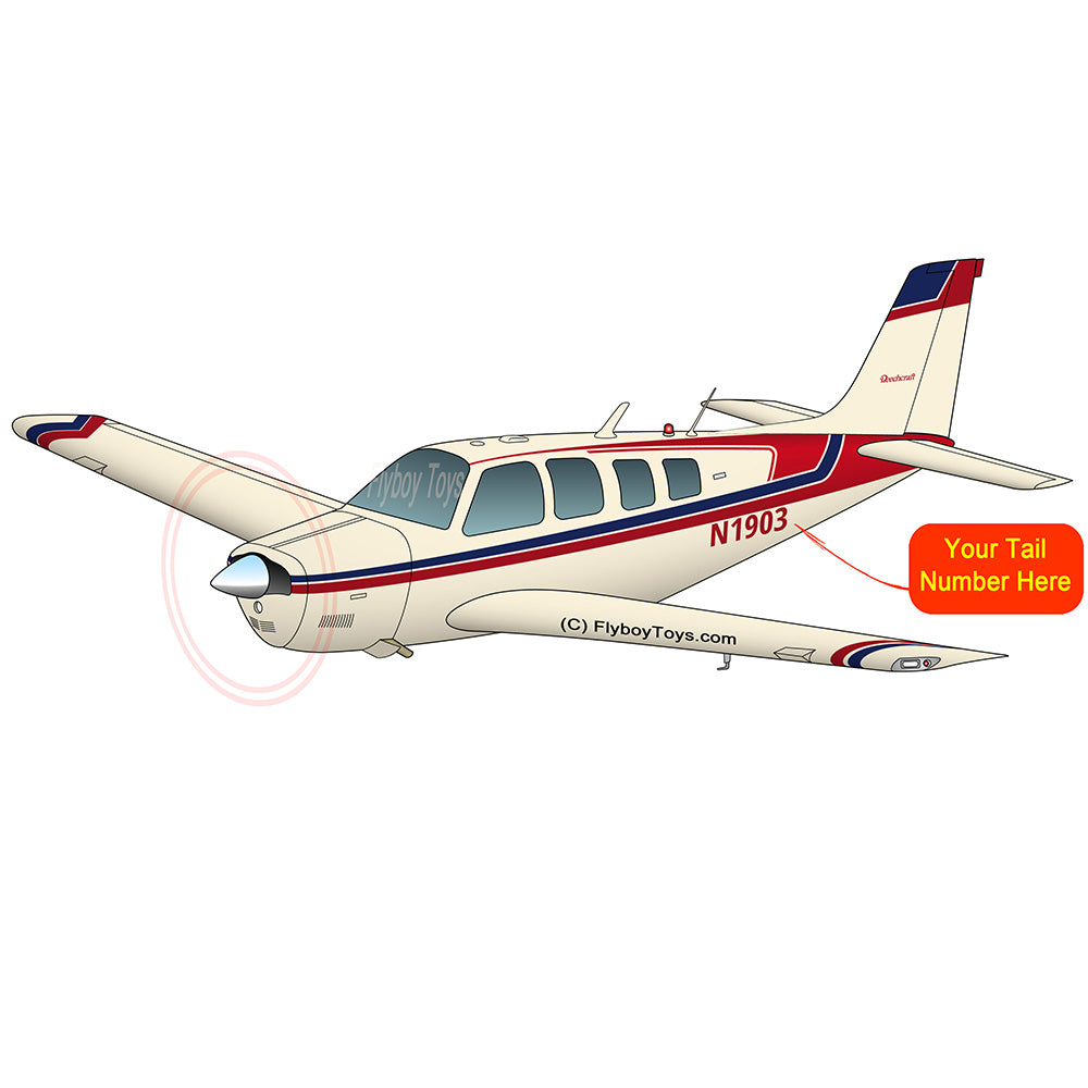 Beechcraft Bonanza A36 Cream Red