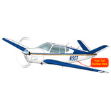 Beechcraft Bonanza B35 Blue Gold