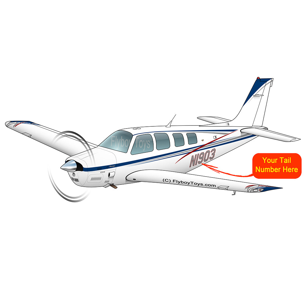 Beechcraft Bonanza B36 Blue Red