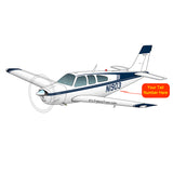 Beechcraft Bonanza F33A Blue 3