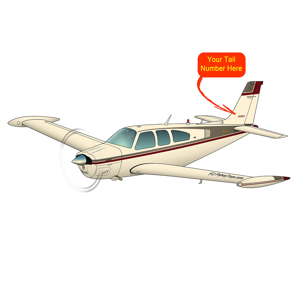 Beechcraft Bonanza F33A Brown Burgundy