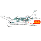 Airplane Design (Teal/Red) - AIR2552FEF33A-TR1