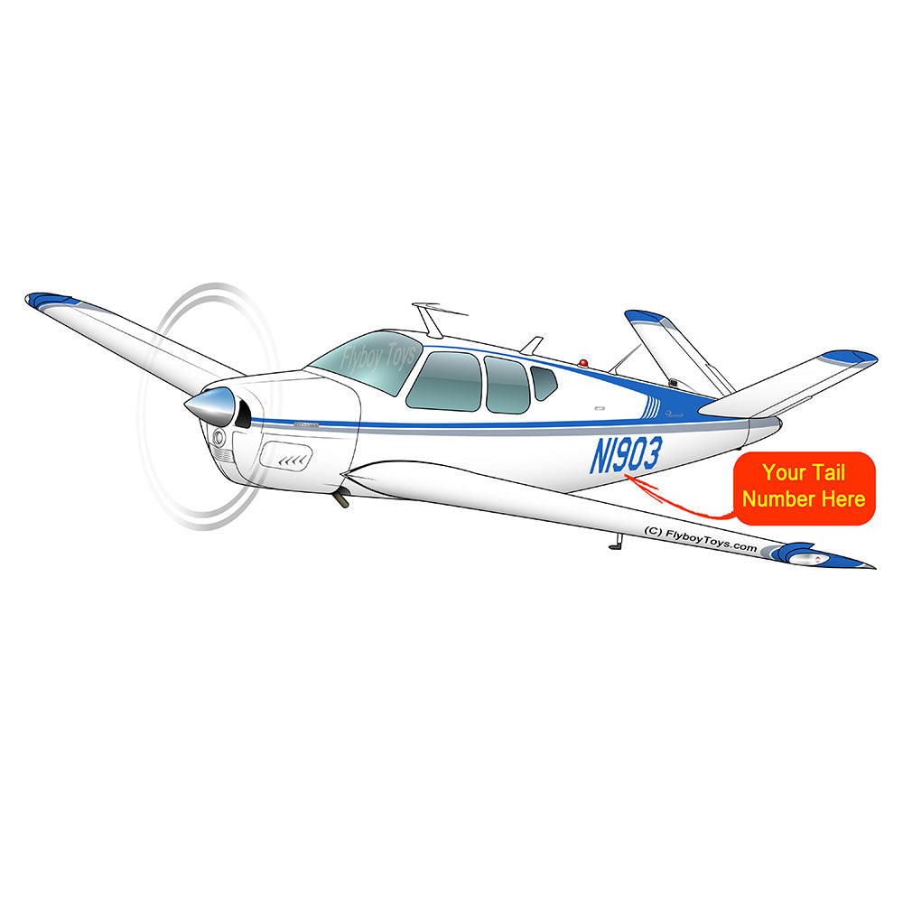 Beechcraft Bonanza F35 Blue Silver