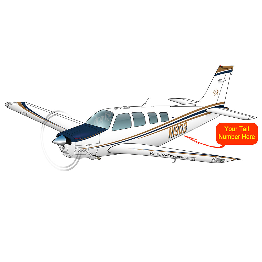 Beechcraft Bonanza G36 Blue Brown