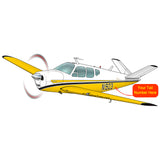 Airplane Design (Yellow/Black) - AIR2552FEJ35-YB1
