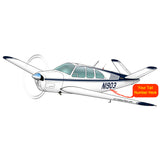 Airplane Design (Blue/Silver) - AIR2552FEP35-BS1