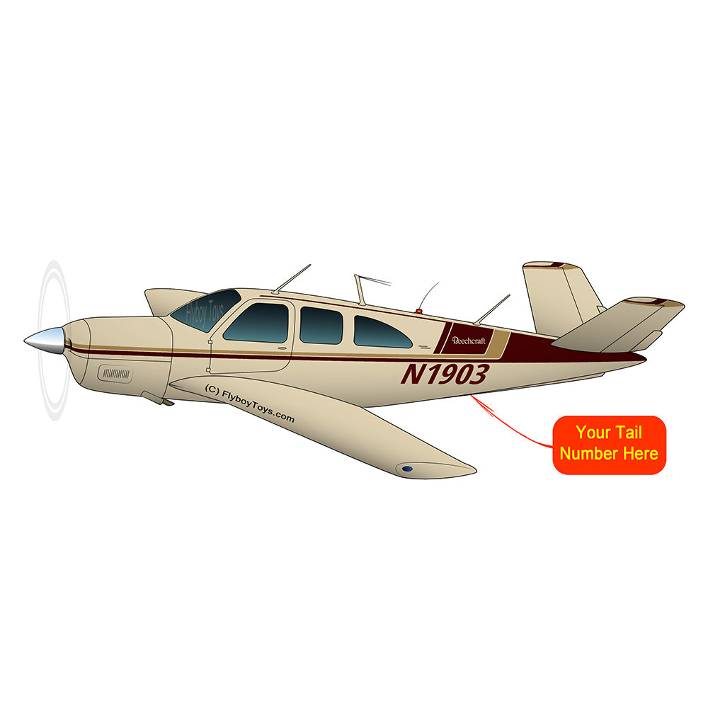 Beechcraft Bonanza P35 Brown Tan