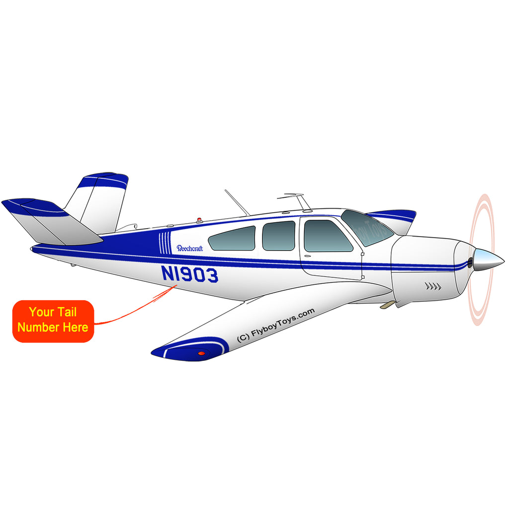 Beechcraft Bonanza P35 Blue model