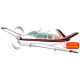 Beechcraft Bonanza S35 Burgundy Gold
