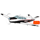 Beechcraft Bonanza S35 Black Red 2