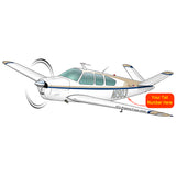 Beechcraft Bonanza S35 Blue Tan