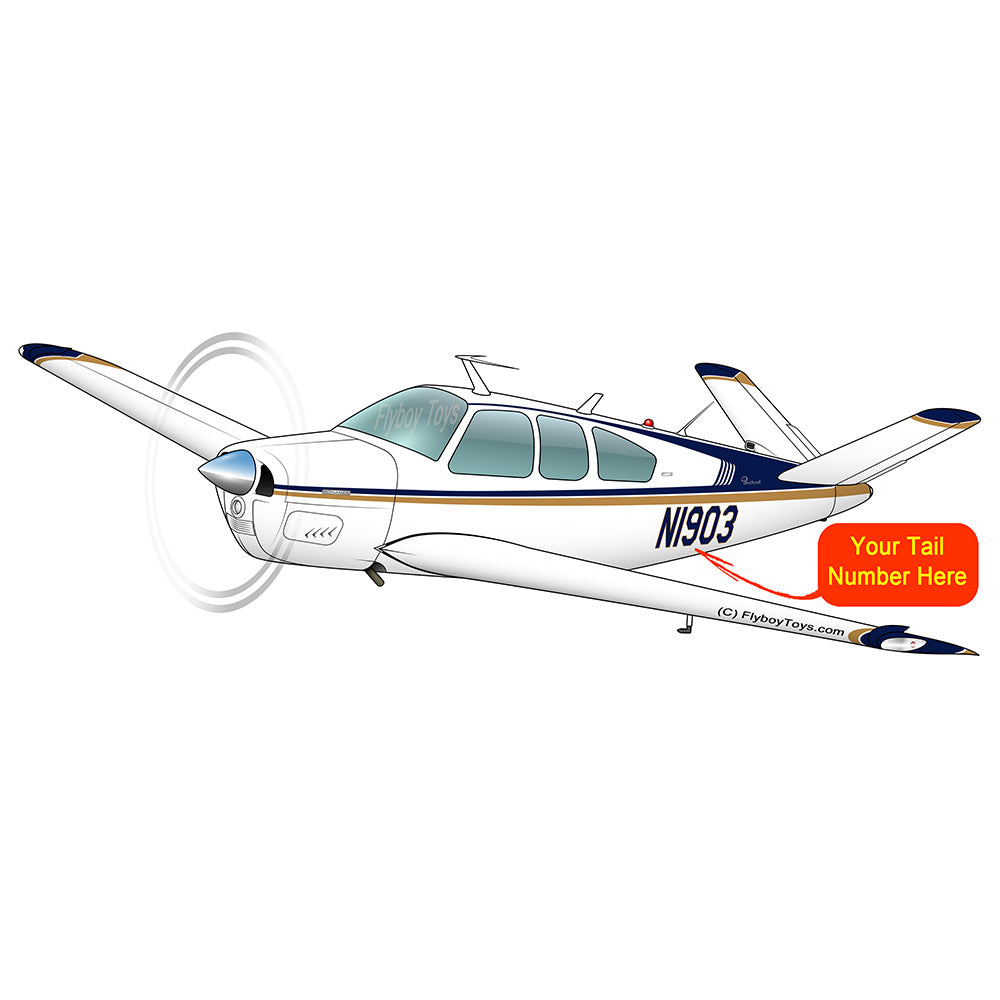 Beechcraft Bonanza V35 Blue Gold