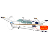 Beechcraft Bonanza V35 Blue Gold