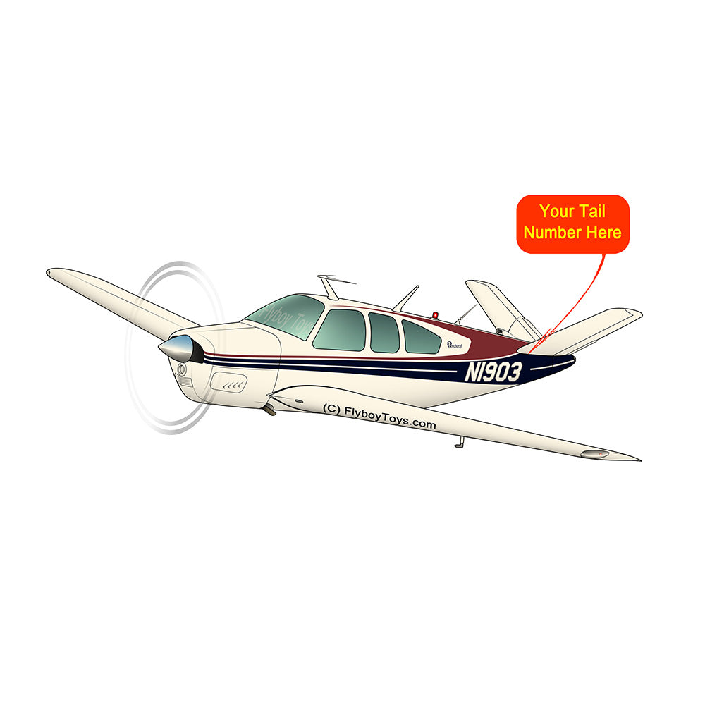 Beechcraft Bonanza V35 Blue Red