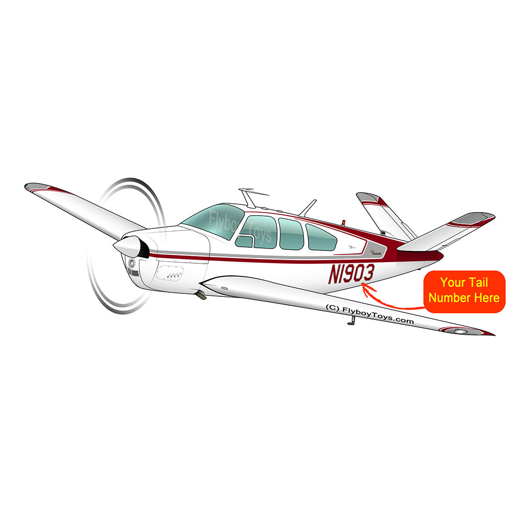 Beechcraft Bonanza V35 Burgundy Silver