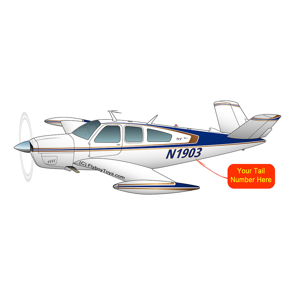 Beechcraft Bonanza V35A (Blue/Gold)