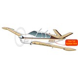 Beechcraft Bonanza V35A Brown Tan