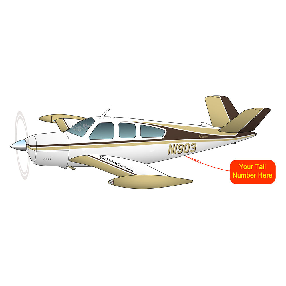 Beechcraft Bonanza V35A Blue Tan 2