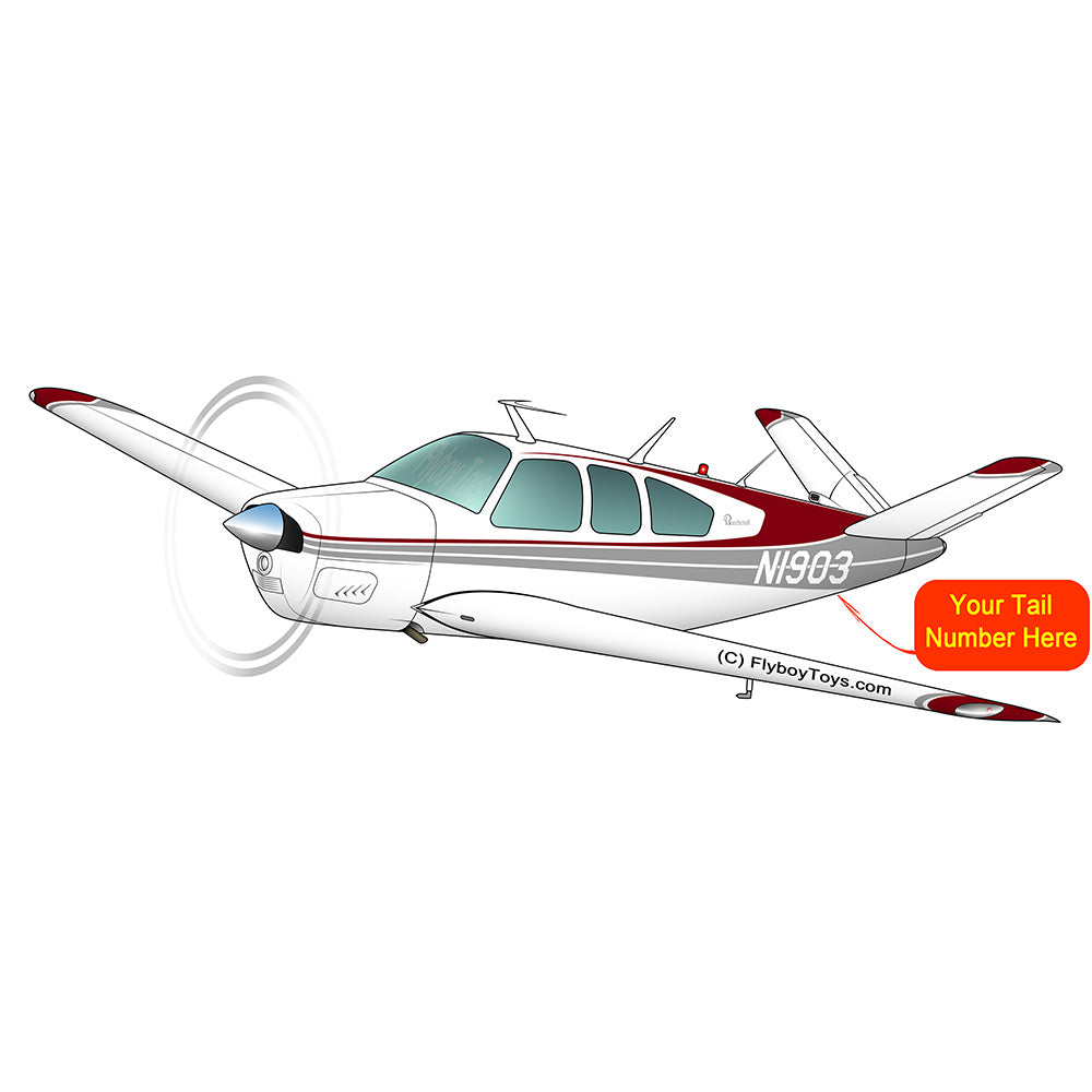 Beechcraft Bonanza V35A Burgundy