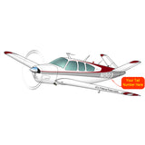 Beechcraft Bonanza V35A Burgundy