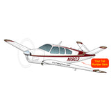 Beechcraft Bonanza V35A Maroon Tan