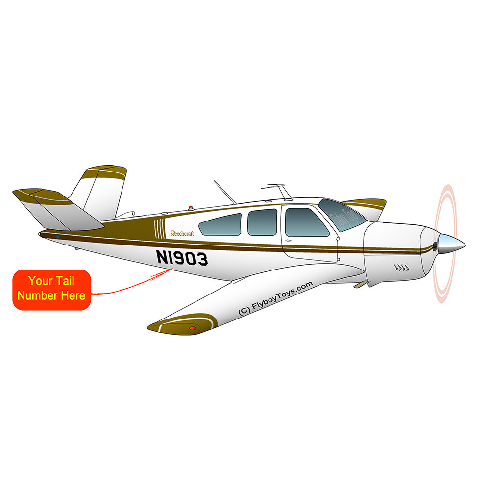 Beechcraft Bonanza V35A Olve Brown