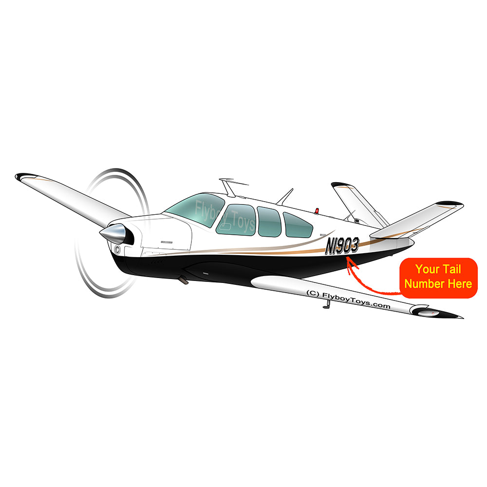 Beechcraft Bonanza V35B Black Beige