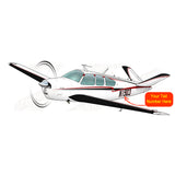 Airplane Design (Black/Red) - AIR2552FEV35B-BR4