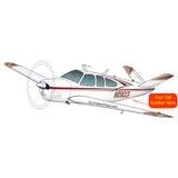 Beechcraft Bonanza V35B Maroon Tan