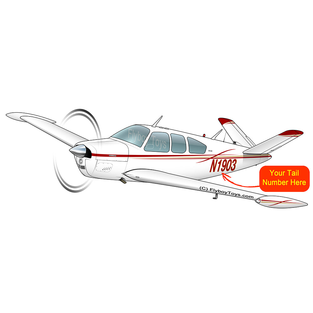 Airplane Design (Red/Gold) - AIR2552FEV35B-RG1